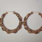 Swarovski Bamboo Earrings 3" Gold