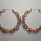 Swarovski Pink Rain Bamboo Earrings