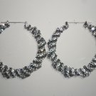 Zebra Swirl Swarovski Crystal Bamboo Earrings On Sale Lowest Price