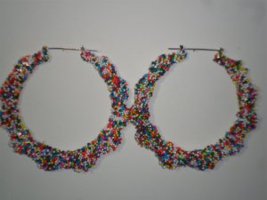 3 1/2 inch Candy Sprinkle Bamboo HoopsFrom TheiLLLines