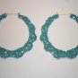 Bamboo Hoop Bling Bling Earrings Turquoise Buy 1 Get 1 Free Mix or Match