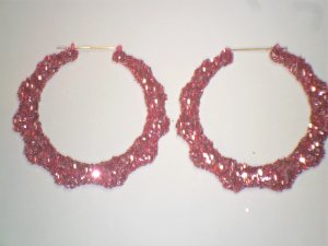 Bamboo Hoop Bling Bling Earrings Pink Buy 1 Get 1 Free Mix or MatchFrom TheiLLLines