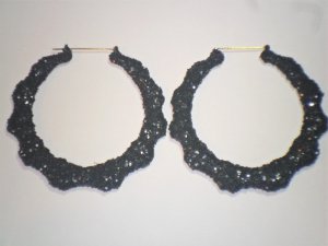 Bamboo Hoop Bling Bling Earrings Multi-Colored Buy 1 Get 1 Free Mix or Match