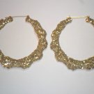 Bamboo Hoop Bling Bling Earrings Gold Buy 1 Get 1 Free Mix or Match