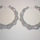 Bamboo Hoop Bling Bling Earrings Silver Buy 1 Get 1 Free Mix or Match