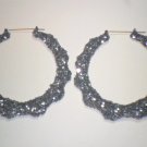 Bamboo Hoop Bling Bling Earrings Gunmetal Gray Buy 1 Get 1 Free Mix or MatchFrom TheiLLLines