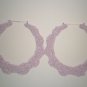 Ice Cream Bamboo Earrings Kunzite (light pink, light purple color)