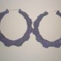 Ice Cream Bamboo Hoop Earrings Grape Purple