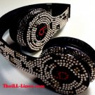 Beats Solo On Ear Headphones  Leopard Print Customized with Swarovski Elements