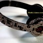 Beats Solo On Ear Headphones Leopard Print Customized with Swarovski Elements