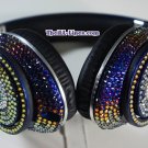 Beats Studio Over Ear Headphones made with Blue Iridescent Swarovski Elements