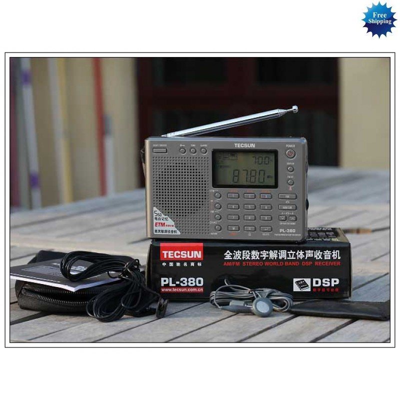 TECSUN PL-380 (Gray) FM SW/ MW/LW DSP Radio Receiver