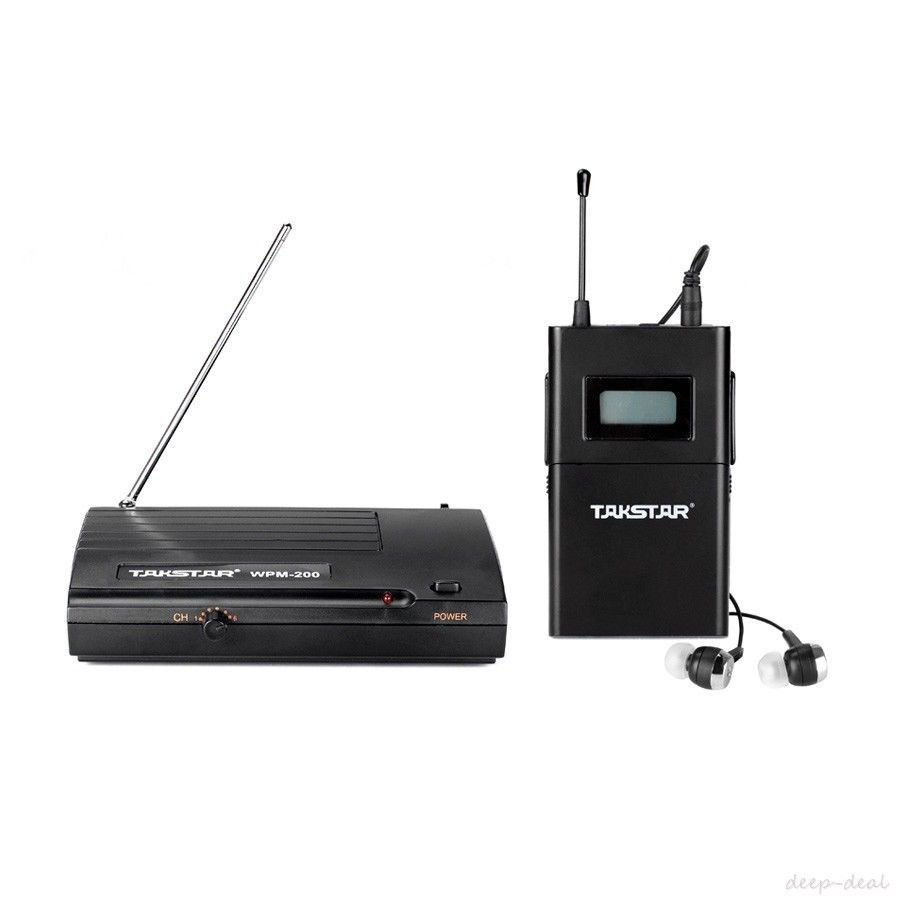 New In Ear Stage Wireless Monitor System UHF 780805MHz Adjustable