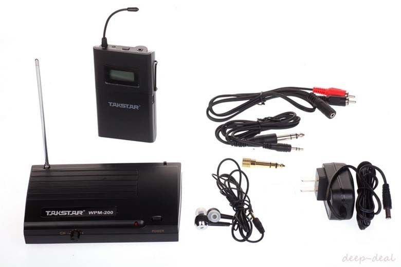 New In Ear Stage Wireless Monitor System UHF 780805MHz Adjustable