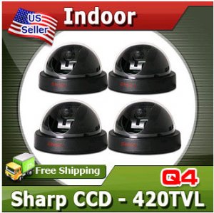 KARE Lot 4 CCTV Security Camera 3.6mm Lens, SHARP CCD, 420TVL, 64&Acirc;&deg; Viewing Angle