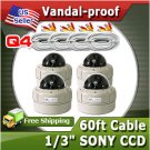 KARE Lot 4 Vandal-proof Vari-focal 4-9mm Security Camera w/ SONY CCD+60ft Cable - 4 Pack