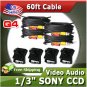 KARE Lot 4 Mini Spy Security Video Audio Camera w/ SONY CCD 420TVL+60ft Cable