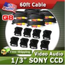 KARE Lot 8 Mini Spy Security Video Audio Camera w/ SONY CCD 420TVL+60ft Cable
