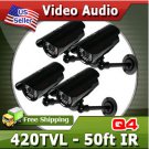 KARE Lot 4 CCTV Security Surveillance Video Audio LED IR Night Vision Camera