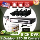 KARE CCTV 8 CH Video Surveillance DVR 4 Outdoor IR Security Camera System