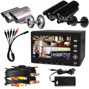 KARE 4 Security Video Audio Camera DVR Complete System 7" LCD Monitor 500GB