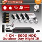 Kare 4 CH Security Camera System 500GB HDD with 4 Day Night Cameras and H.264 3G Remote Access DVR