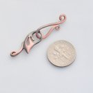 Vintage Scroll Leaf Hook Clasp Bulk Lot of 5