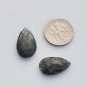 Faceted Rutilated Quartz Gemstone Briolettes set of 2