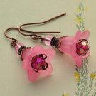 Flower Earrings - Pink