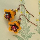Flower Earrings - Marigold