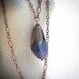 Handmade Cave Amethyst Woodland Leaf Necklace