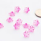Pink Acrylic Flower Bead Pack of 24