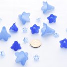 Blue Flower Bead Mixed Sizes Pack of 24