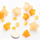 Tangerine Flower Bead Mixed Sizes Pack of 24