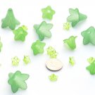 Green Flower Bead Mixed Sizes Pack of 24
