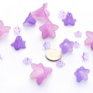Lavender Flower Bead Mixed Sizes Pack of 24