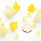 Yellow Flower Bead Mixed Sizes Pack of 24