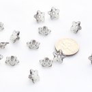 Slate Grey Acrylic Flower Bead Pack of 24