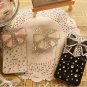 Verizon Sprint Iphone 4 4s Clear Back Case Hello Kitty Style Black Bow Bling Bling Iced Out Crystal
