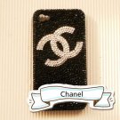 New 3D Iphone 4s 4 Bling Crystal CoCo Logo Black back case cover Verizon 4