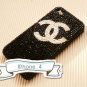 New 3D Iphone 4s 4 Bling Crystal CoCo Logo Black back case cover Verizon 4