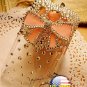 HTC Inspire 4G 3D Bling Phone Pink Bow Clear Crystal Diamond Hard Back Case
