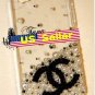 Iphone 4s 4 Bling Coco Black logo Clear Crystal White Pearl case cover Verizon4