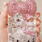 New 3D Iphone 4 4s Bling Crystal Pink Hello Kitty Big Bow Case Cover Verizon 4