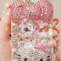 New 3D Iphone 4 4s Bling Crystal Pink Hello Kitty Big Bow Case Cover Verizon 4