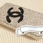 New 3D Iphone 4s 4 Bling Crystal Black CoCo Logo White Hard back case Verizon 4