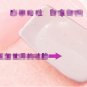 Japanese 3D Nail Set Pink French Acrylic Fake Nails White Flower Crystal Design