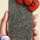 3D Iphone 4s 4g 4 Bling Crystal Red Bow Hard Case Verizon4 at&t