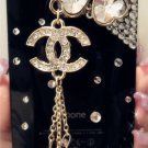New 3D Iphone 4s 4 Bling Crystal Black CoCo Logo black Hard back case Verizon 4