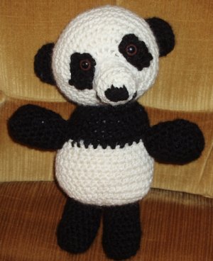 CLEARANCE ! Panda Bear crocheted plush toy
